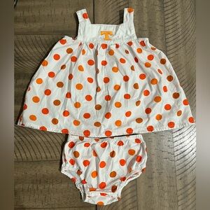 Tennessee Volunteers 2T Toddler Girl Polka Dot Dress Orange White NCAA Football
